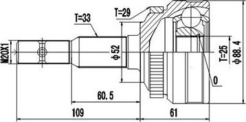 Dynamatrix DCV844056 - Каре комплект, полуоска vvparts.bg