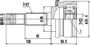 Dynamatrix DCV841009 - Каре комплект, полуоска vvparts.bg