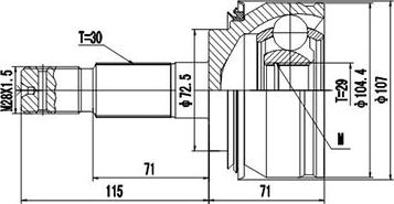 Dynamatrix DCV859242 - Каре комплект, полуоска vvparts.bg