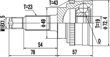 Dynamatrix DCV857061 - Каре комплект, полуоска vvparts.bg