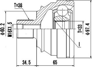 Dynamatrix DCV861003 - Каре комплект, полуоска vvparts.bg