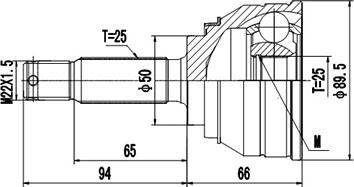 Dynamatrix DCV809003 - Каре комплект, полуоска vvparts.bg