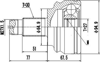 Dynamatrix DCV805001 - Каре комплект, полуоска vvparts.bg