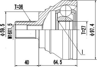 Dynamatrix DCV803002 - Каре комплект, полуоска vvparts.bg