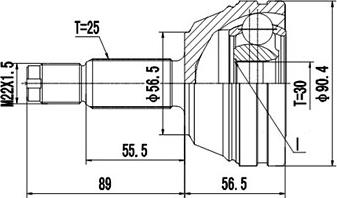 Dynamatrix DCV818016 - Каре комплект, полуоска vvparts.bg