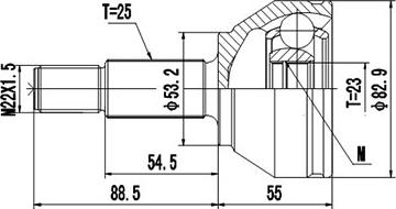 Dynamatrix DCV818013 - Каре комплект, полуоска vvparts.bg