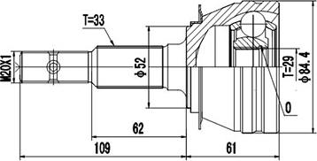 Dynamatrix DCV812009 - Каре комплект, полуоска vvparts.bg