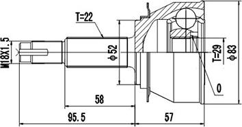 Dynamatrix DCV812004 - Каре комплект, полуоска vvparts.bg