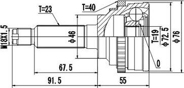 Dynamatrix DCV812021 - Каре комплект, полуоска vvparts.bg