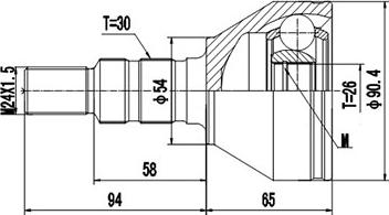 Dynamatrix DCV817051 - Каре комплект, полуоска vvparts.bg