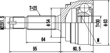 Dynamatrix DCV839009 - Каре комплект, полуоска vvparts.bg