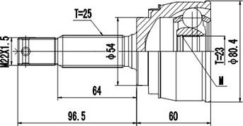 Dynamatrix DCV839002 - Каре комплект, полуоска vvparts.bg