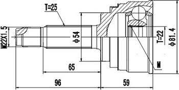 Dynamatrix DCV839011 - Каре комплект, полуоска vvparts.bg