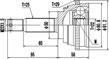 Dynamatrix DCV824002 - Каре комплект, полуоска vvparts.bg