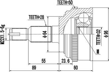 Dynamatrix DCV823029 - Каре комплект, полуоска vvparts.bg