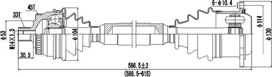 Dynamatrix DDS299108 - Полуоска vvparts.bg