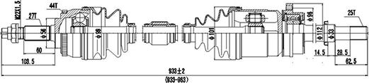 Dynamatrix DDS241002 - Полуоска vvparts.bg