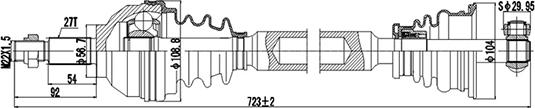 Dynamatrix DDS250446 - Полуоска vvparts.bg