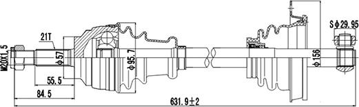 Dynamatrix DDS250150 - Полуоска vvparts.bg