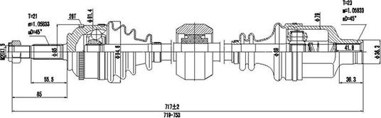 Dynamatrix DDS250357 - Полуоска vvparts.bg