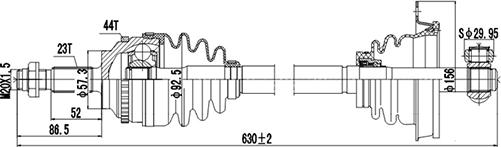 Dynamatrix DDS250261 - Полуоска vvparts.bg