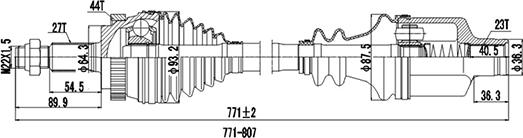 Dynamatrix DDS250211 - Полуоска vvparts.bg