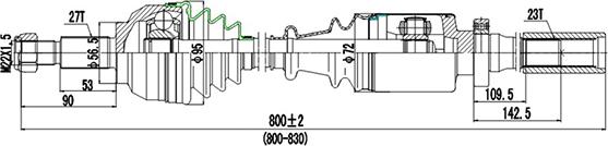 Dynamatrix DDS250226 - Полуоска vvparts.bg