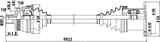 Dynamatrix DDS203058 - Полуоска vvparts.bg