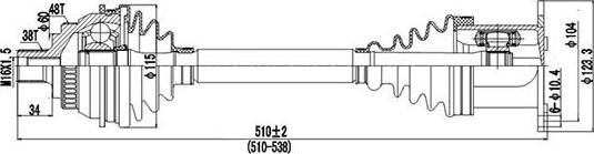 Dynamatrix DDS203023 - Шлиц втулка, диференциал vvparts.bg