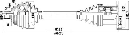 Dynamatrix DDS203022 - Полуоска vvparts.bg