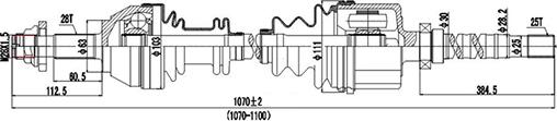 Dynamatrix DDS210068 - Полуоска vvparts.bg