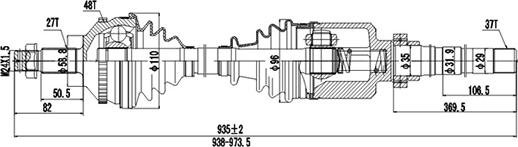 Dynamatrix DDS210014 - Полуоска vvparts.bg