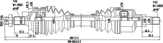 Dynamatrix DDS210018 - Полуоска vvparts.bg