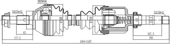 Dynamatrix DDS210032 - Полуоска vvparts.bg