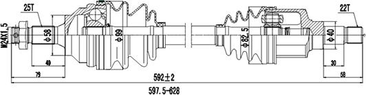 Dynamatrix DDS210026 - Полуоска vvparts.bg