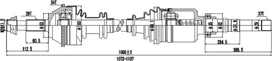 Dynamatrix DDS210104 - Полуоска vvparts.bg