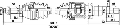 Dynamatrix DDS218046 - Полуоска vvparts.bg