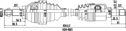 Dynamatrix DDS218042 - Полуоска vvparts.bg