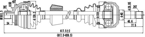 Dynamatrix DDS218009 - Полуоска vvparts.bg