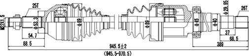 Dynamatrix DDS218102 - Полуоска vvparts.bg