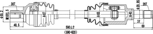 Dynamatrix DDS218327 - Полуоска vvparts.bg