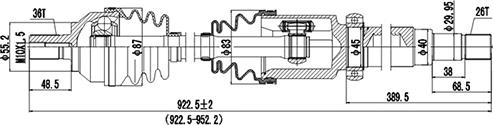 Dynamatrix DDS234163 - Полуоска vvparts.bg