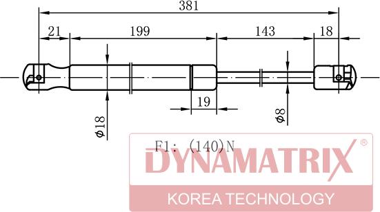 Dynamatrix DGS006941 - Газов амортисьор, багажно / товарно пространство vvparts.bg