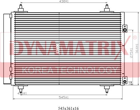 Dynamatrix DR94826 - Кондензатор, климатизация vvparts.bg