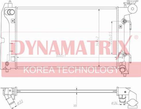 Dynamatrix DR64631 - Радиатор, охлаждане на двигателя vvparts.bg