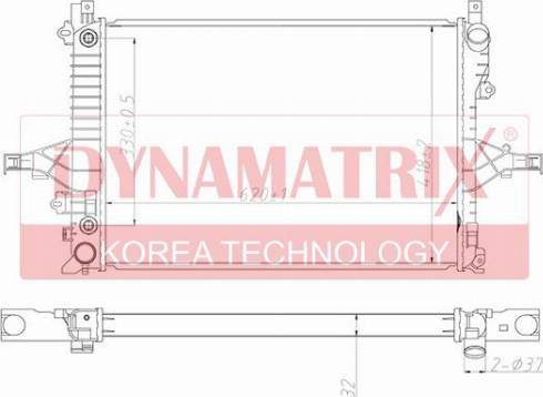 Dynamatrix DR65553A - Радиатор, охлаждане на двигателя vvparts.bg