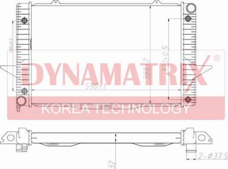 Dynamatrix DR65539A - Радиатор, охлаждане на двигателя vvparts.bg