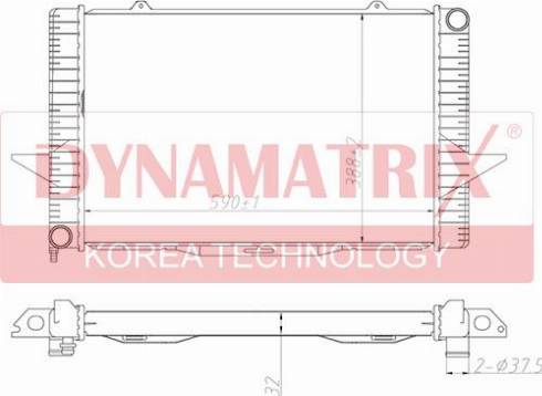 Dynamatrix DR65536A - Радиатор, охлаждане на двигателя vvparts.bg