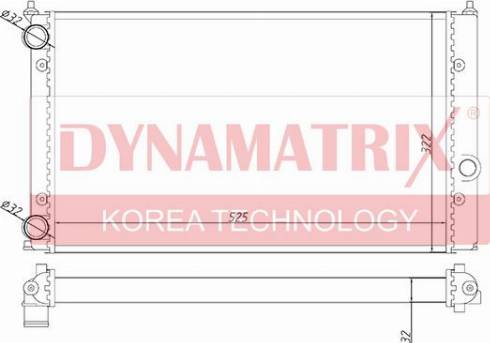 Dynamatrix DR651941 - Радиатор, охлаждане на двигателя vvparts.bg