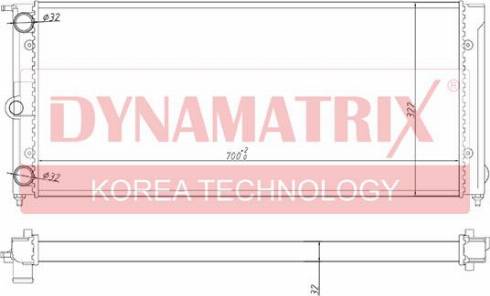 Dynamatrix DR65191 - Радиатор, охлаждане на двигателя vvparts.bg